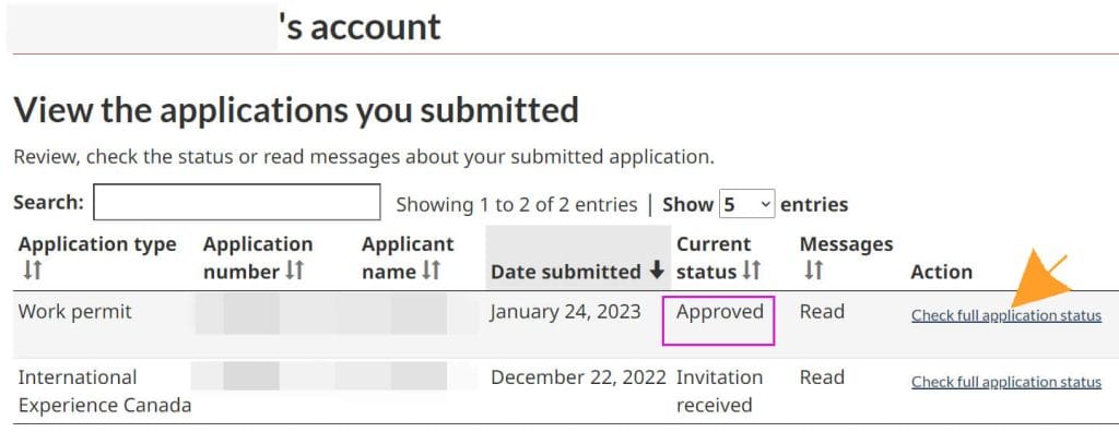 캐나다워홀-비자승인-확인